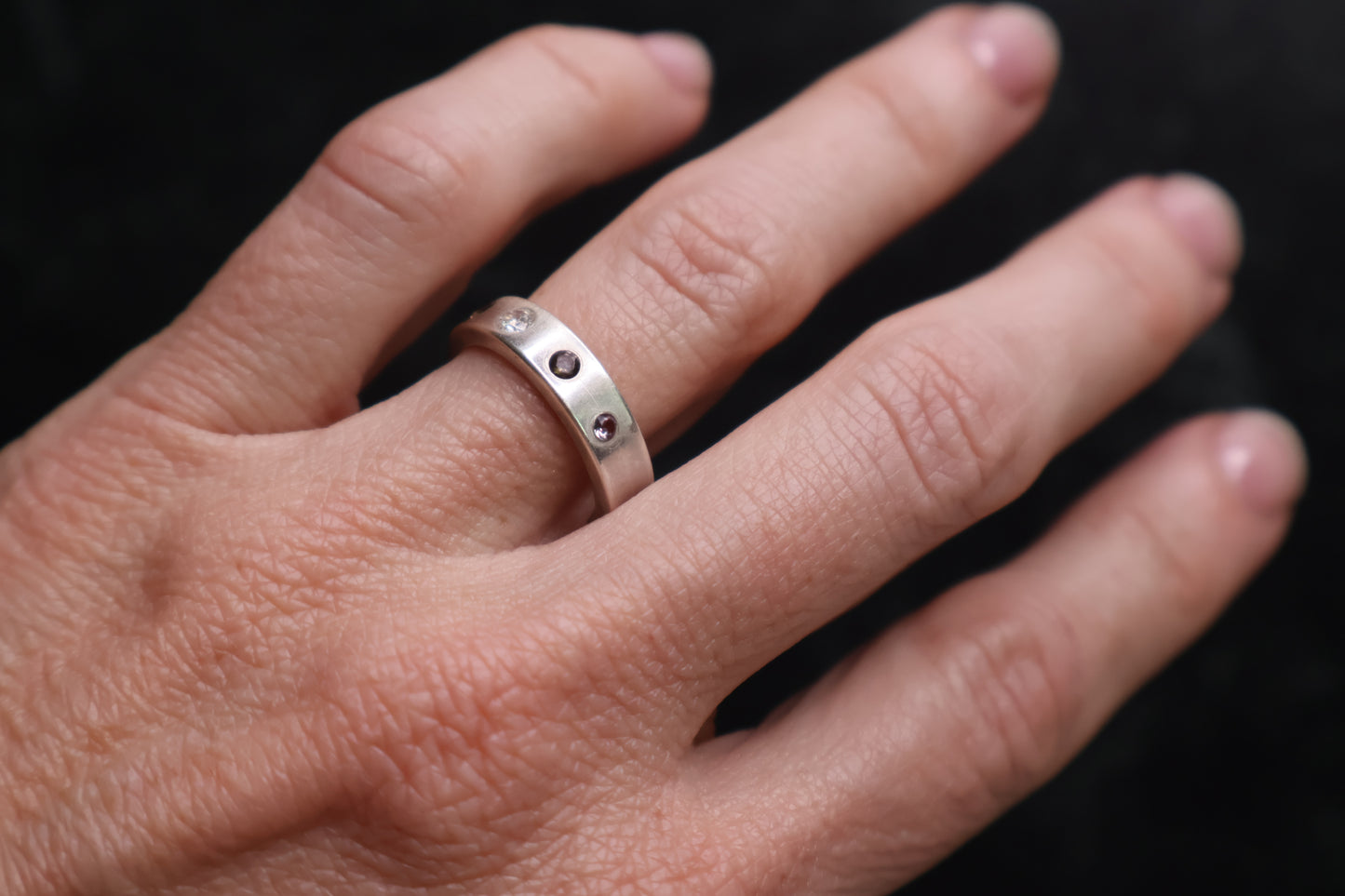 Alexandrite Topaz Diamond Band