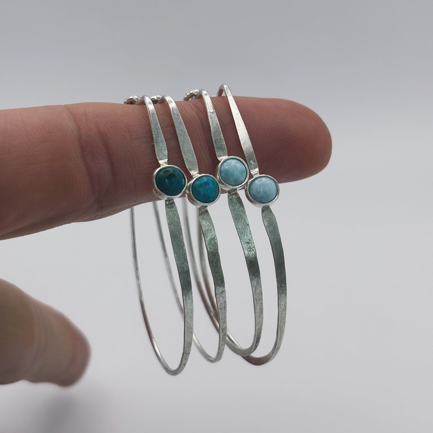 Gemstone Sleeping Hoops