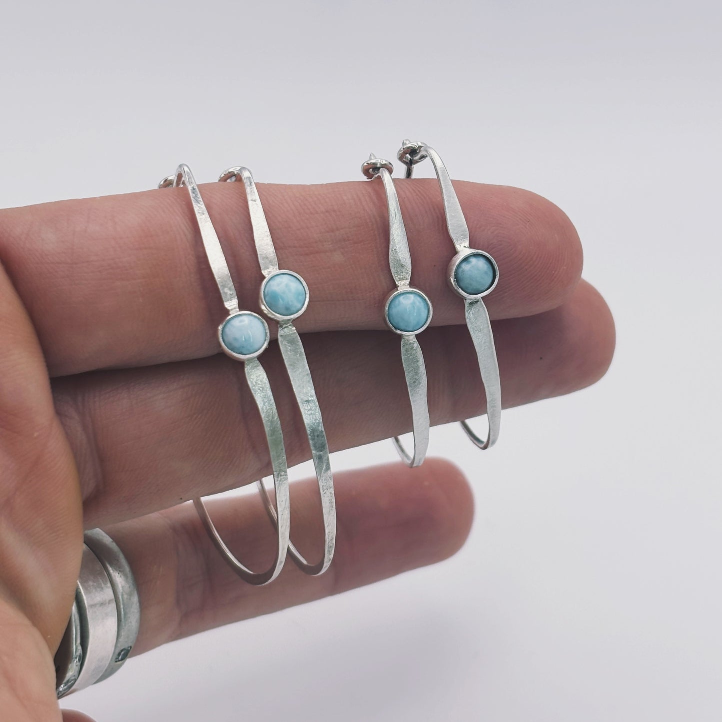 Gemstone Sleeping Hoops