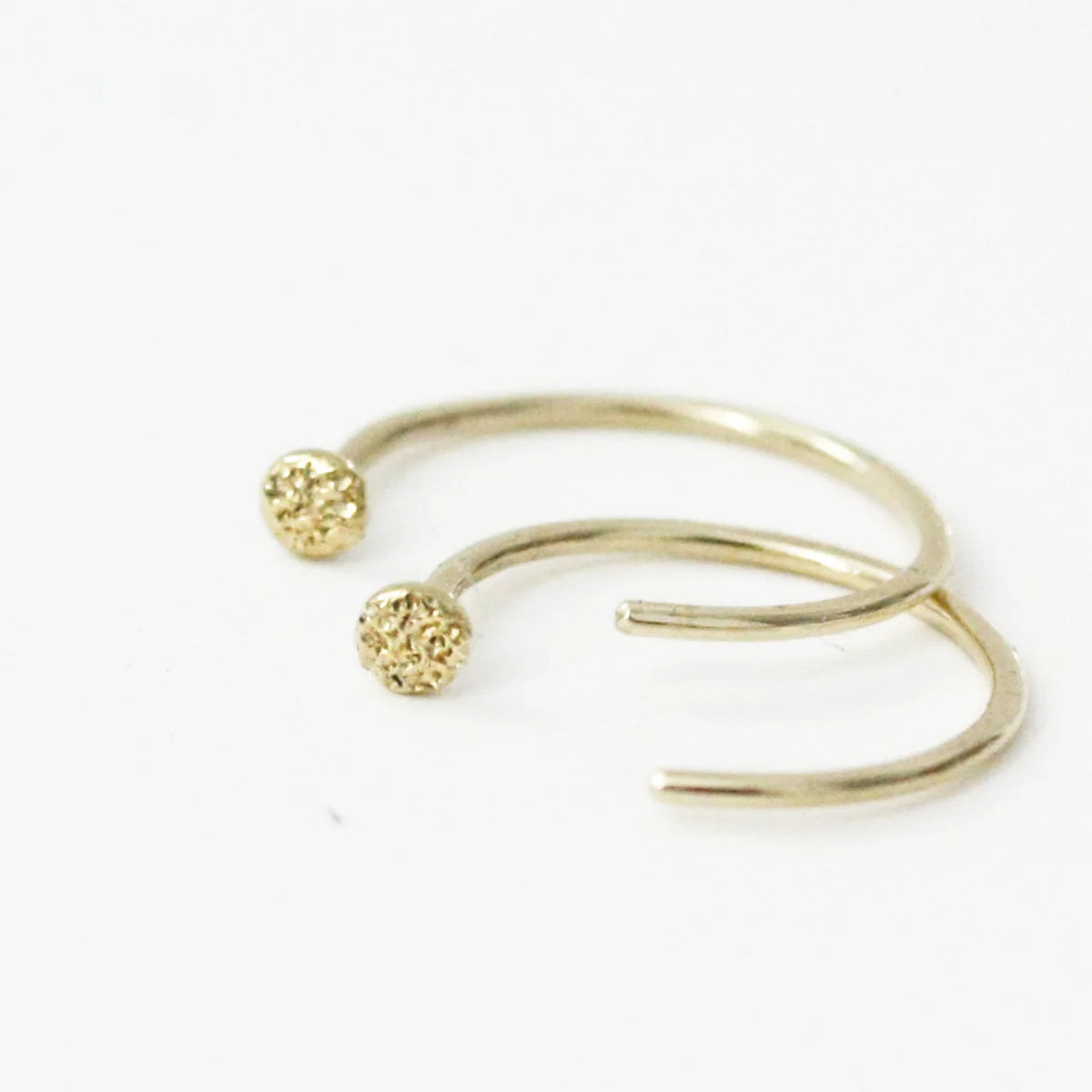 Diamond Dusted Fleck Huggies Earrings
