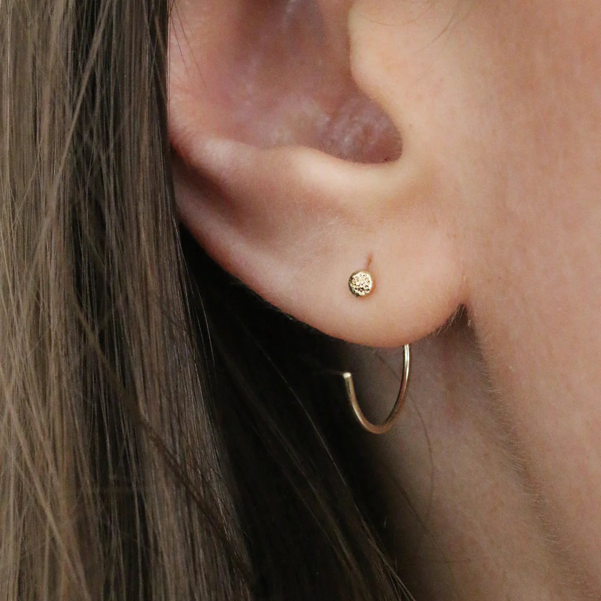 Diamond Dusted Fleck Huggies Earrings