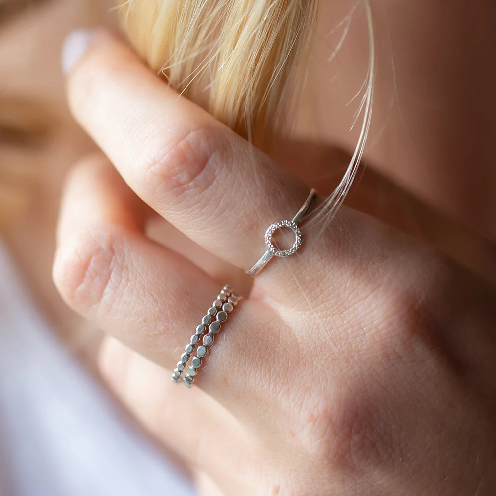 Diamond Dusted Mini Karma Ring