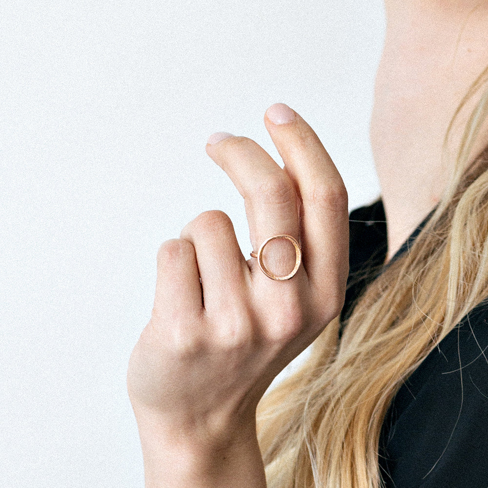 Diamond Dusted Oval Ring