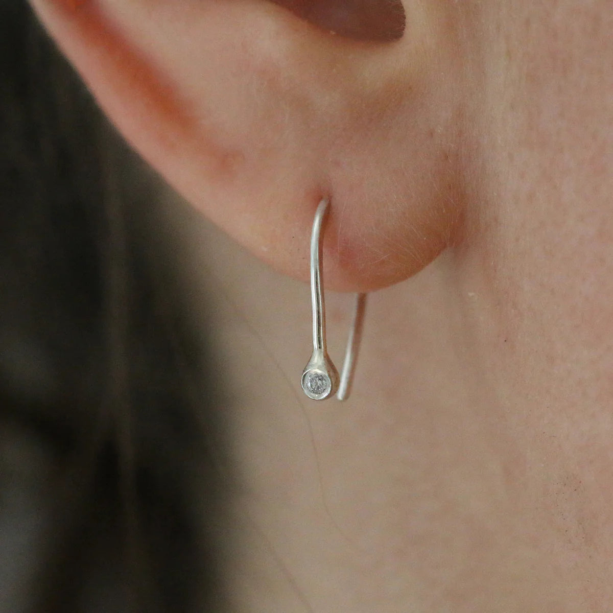 Diamond Fleck Drops Earrings
