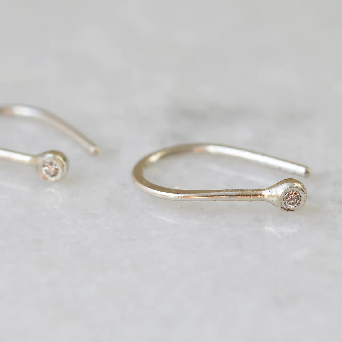 Diamond Fleck Drops Earrings