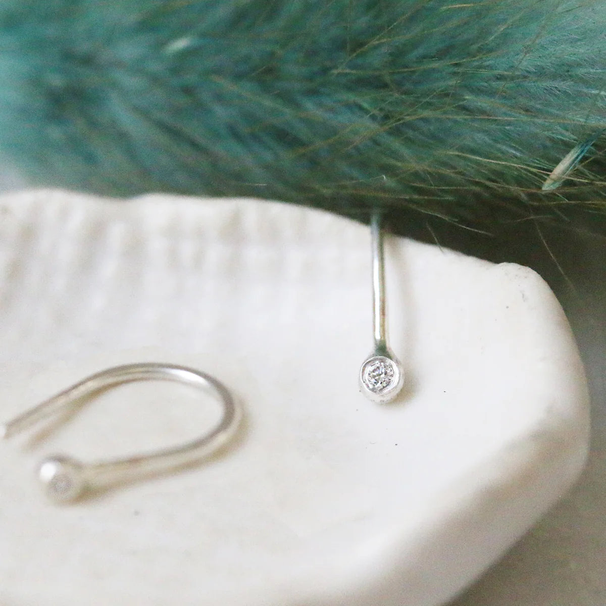 Diamond Fleck Drops Earrings