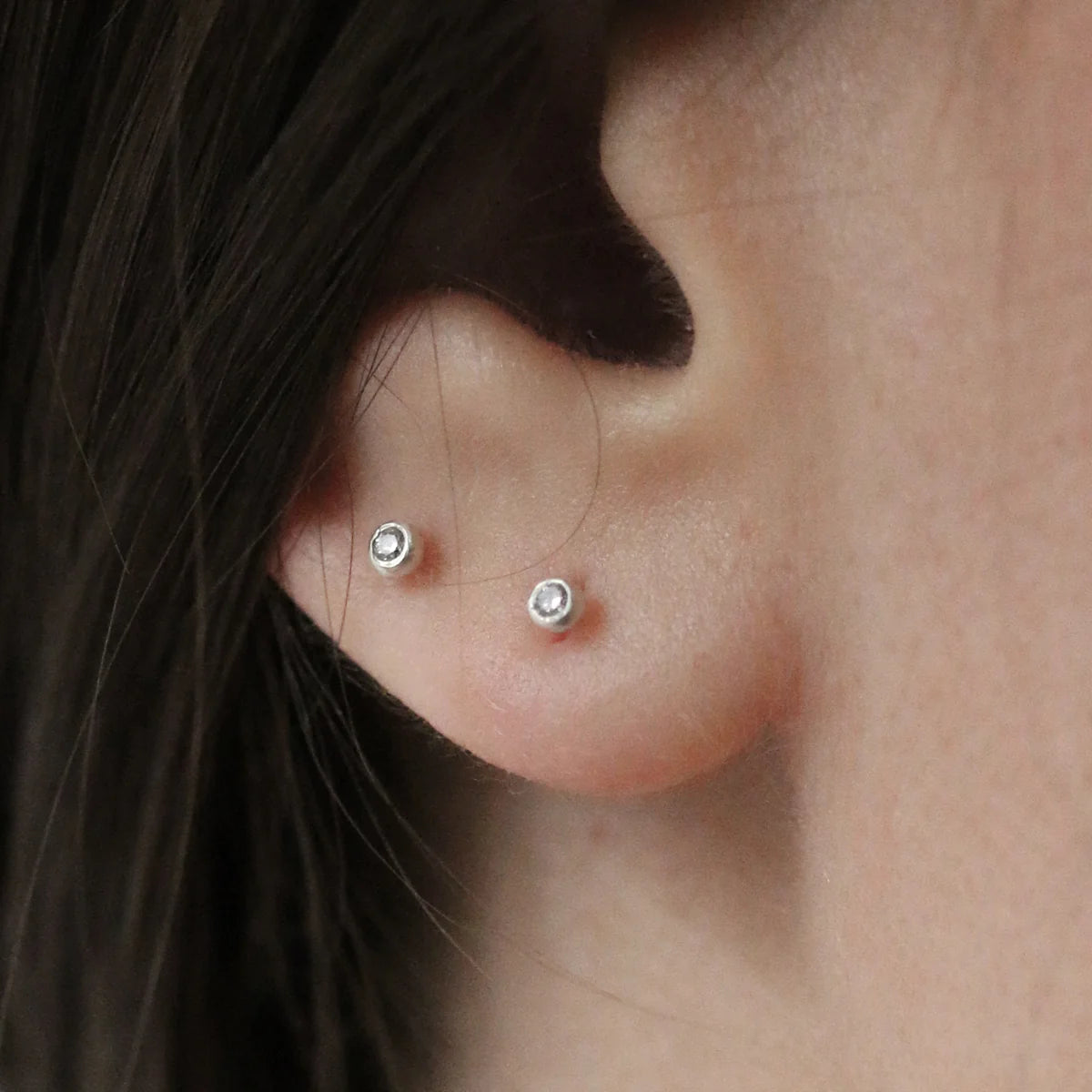 Diamond Fleck Studs Earrings