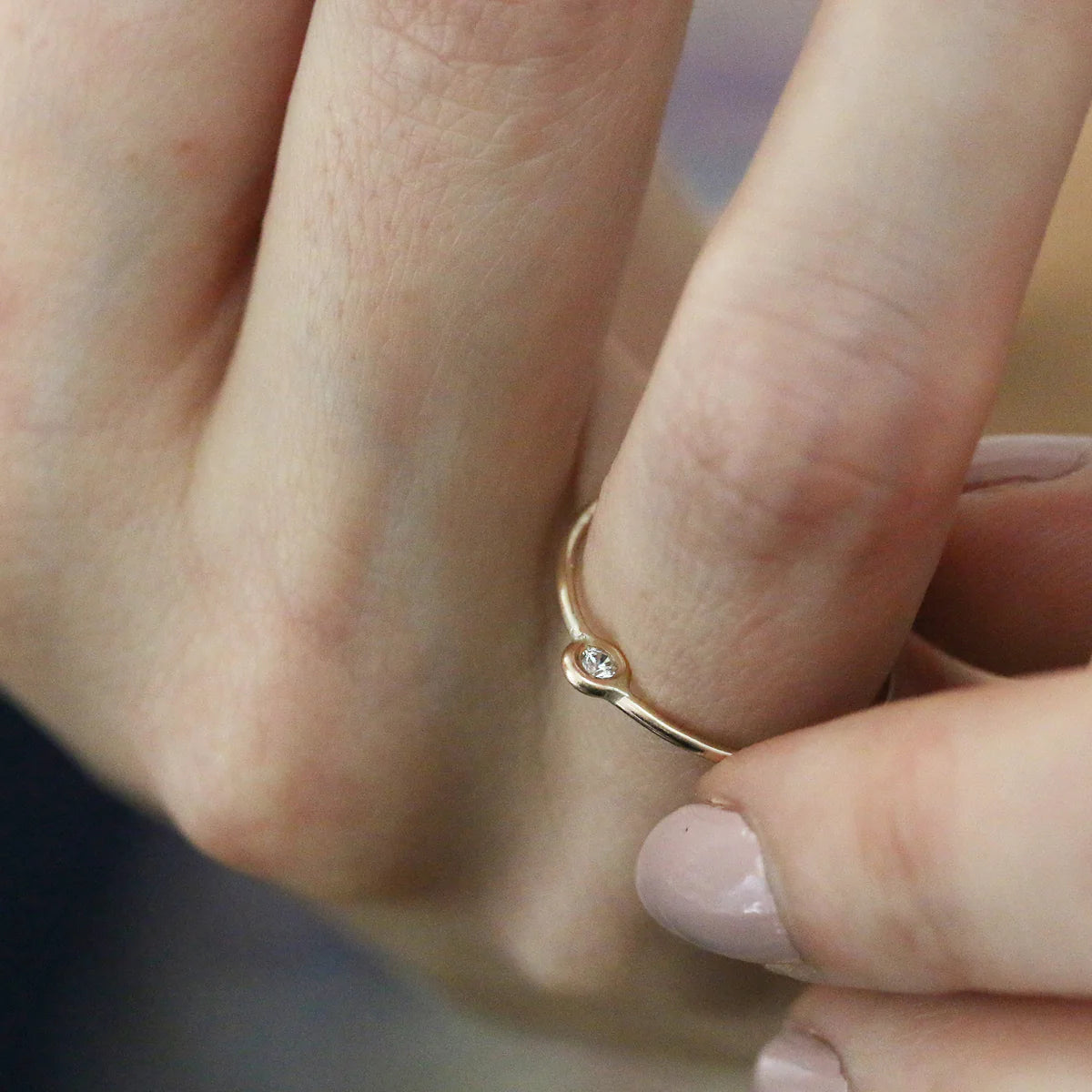 Diamond Pivot Ring