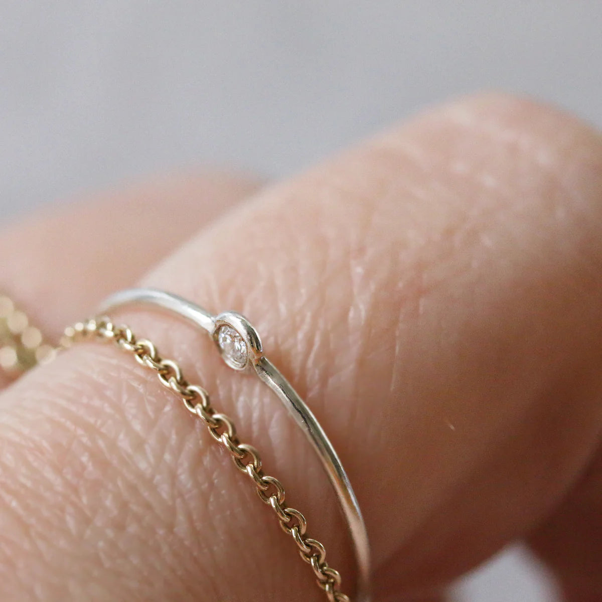 Diamond Pivot Ring