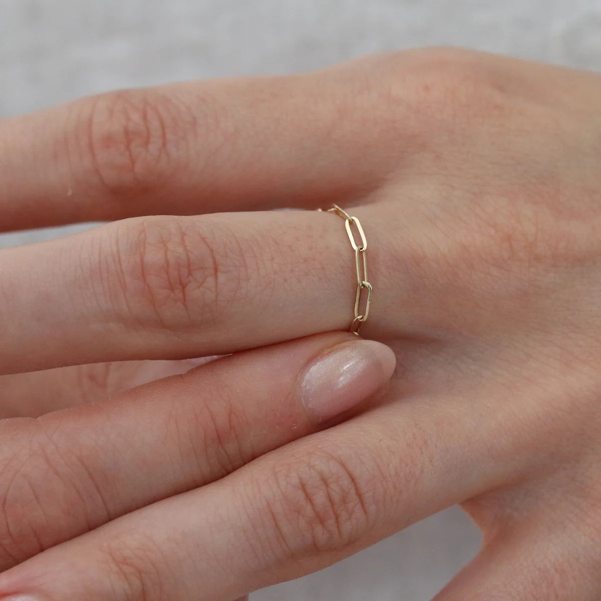 Elongated Link Ring