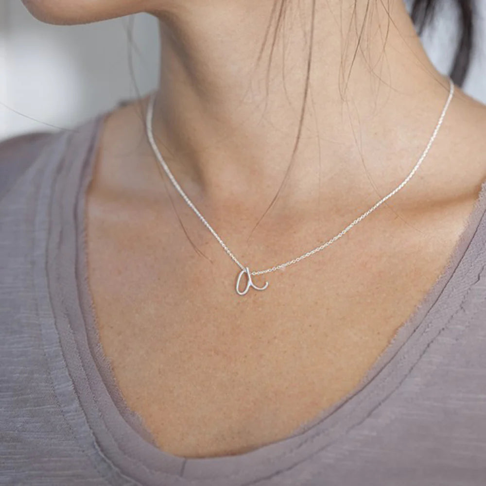 Handwritten Initial Necklace