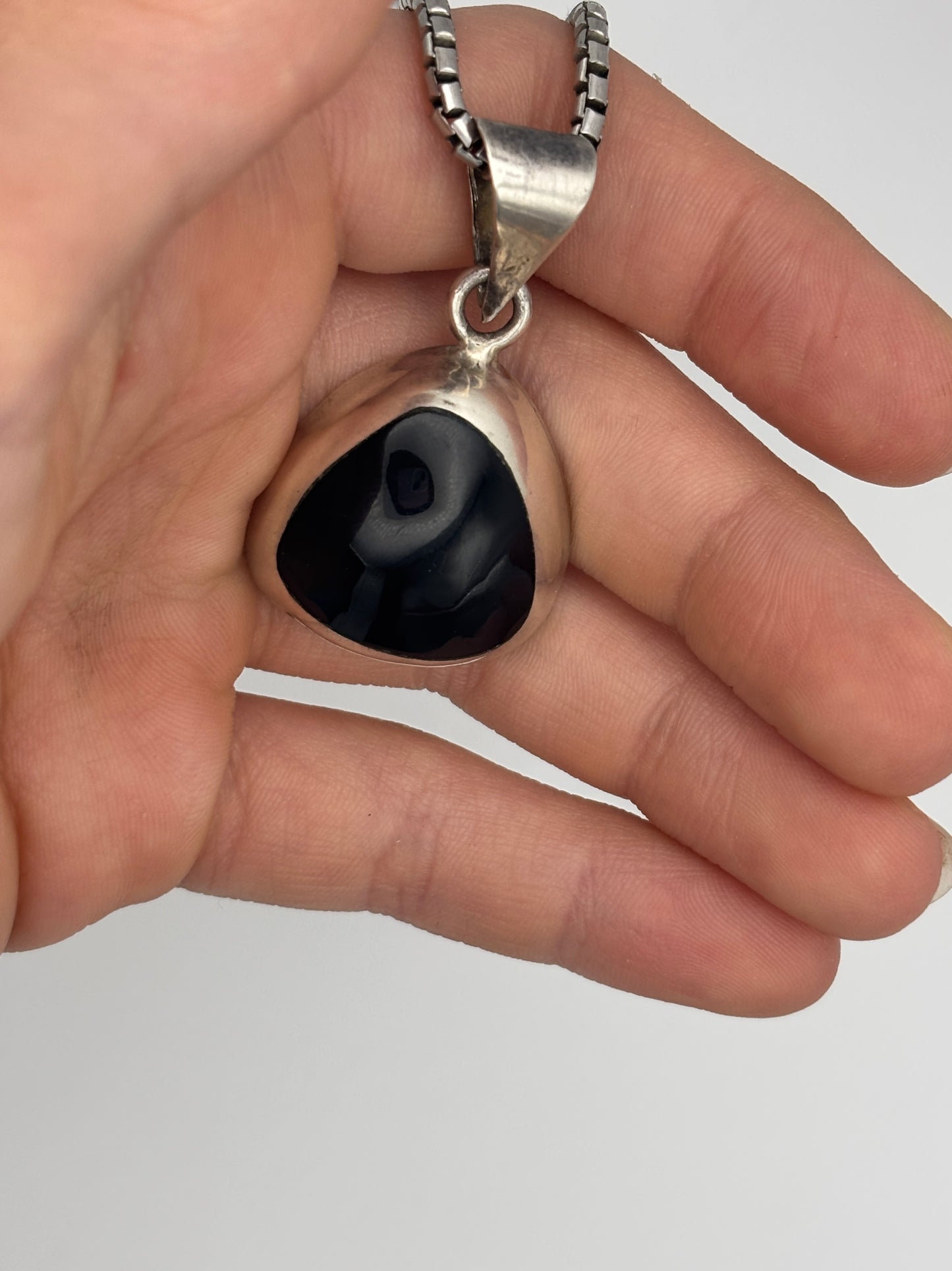 Black Enamel Pendant