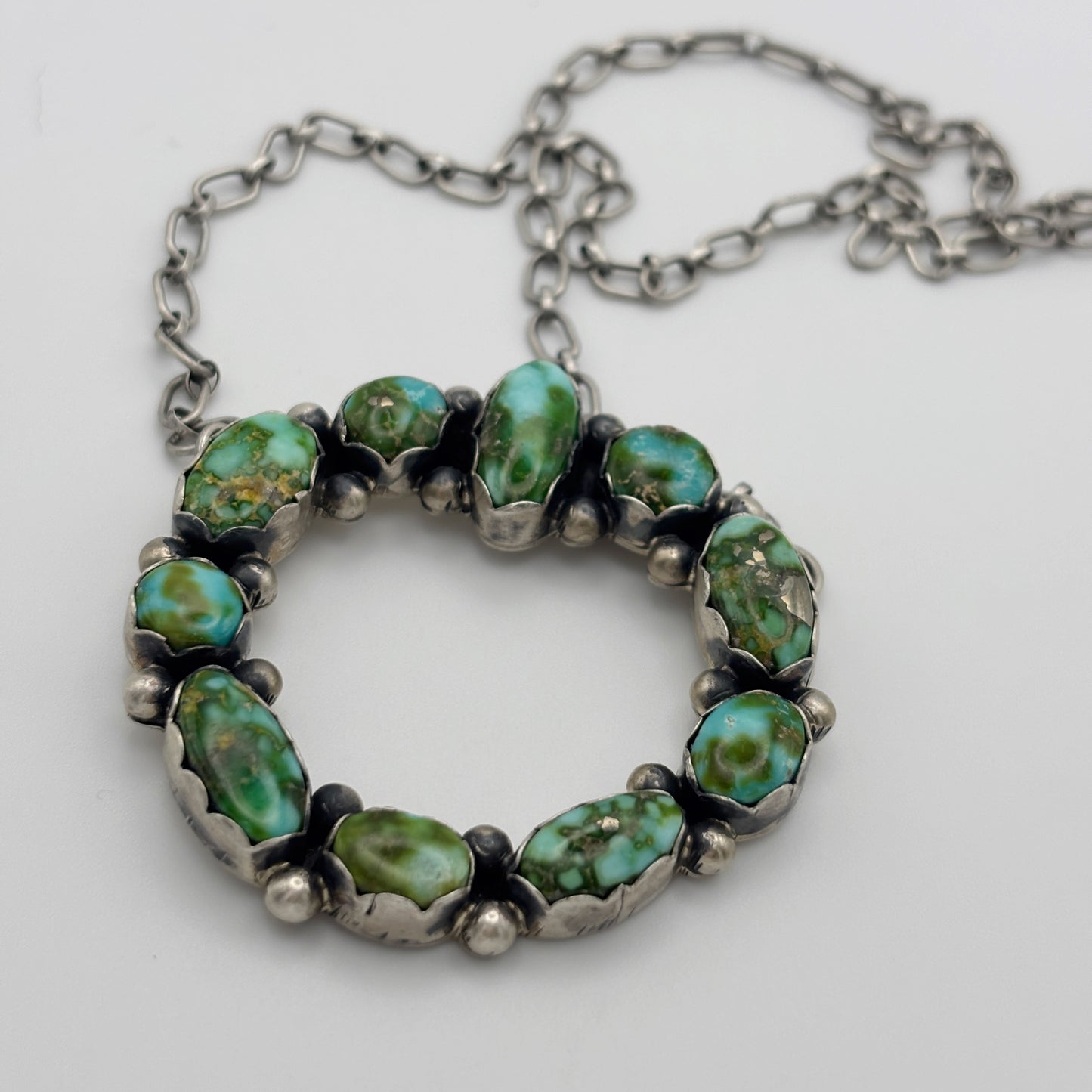 Sonoran Gold Turquoise Wreath Necklace