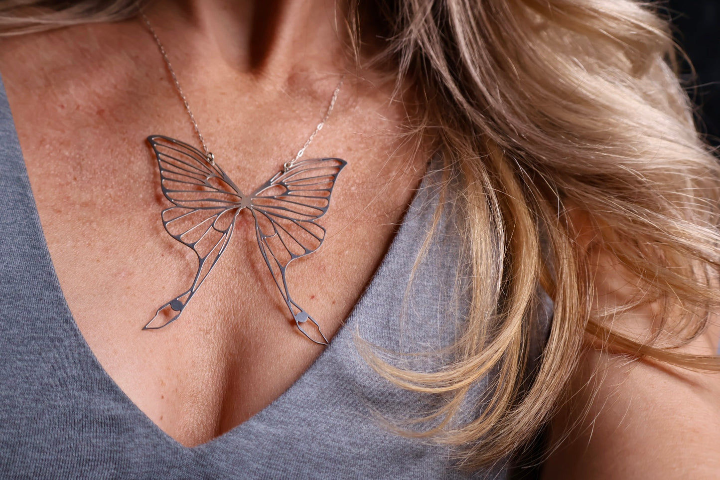 Luna Moth Necklace