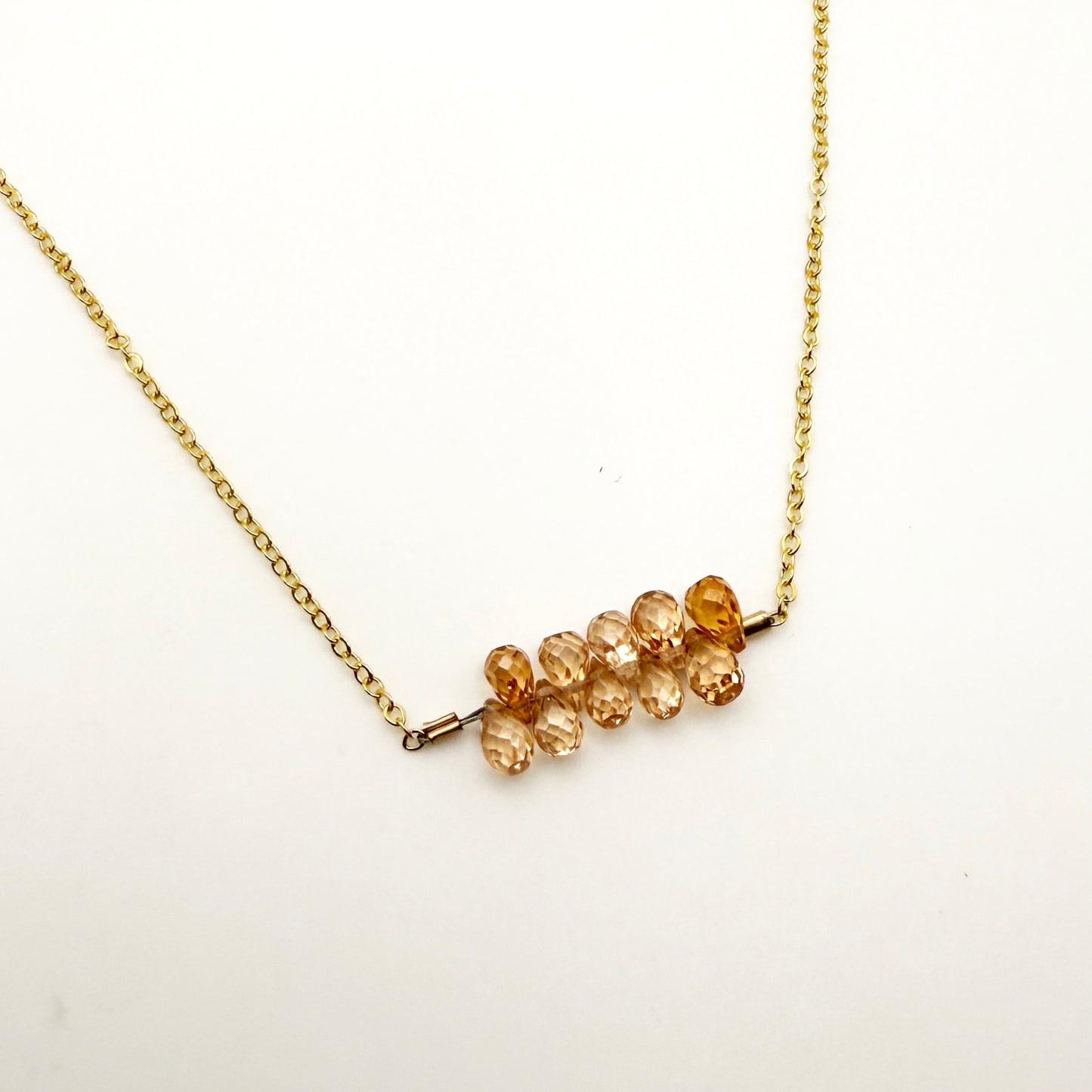 Champagne Zircon Briolette