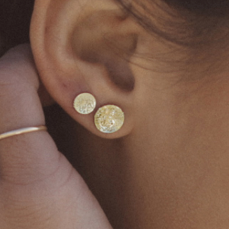 Diamond Dusted Dot Studs