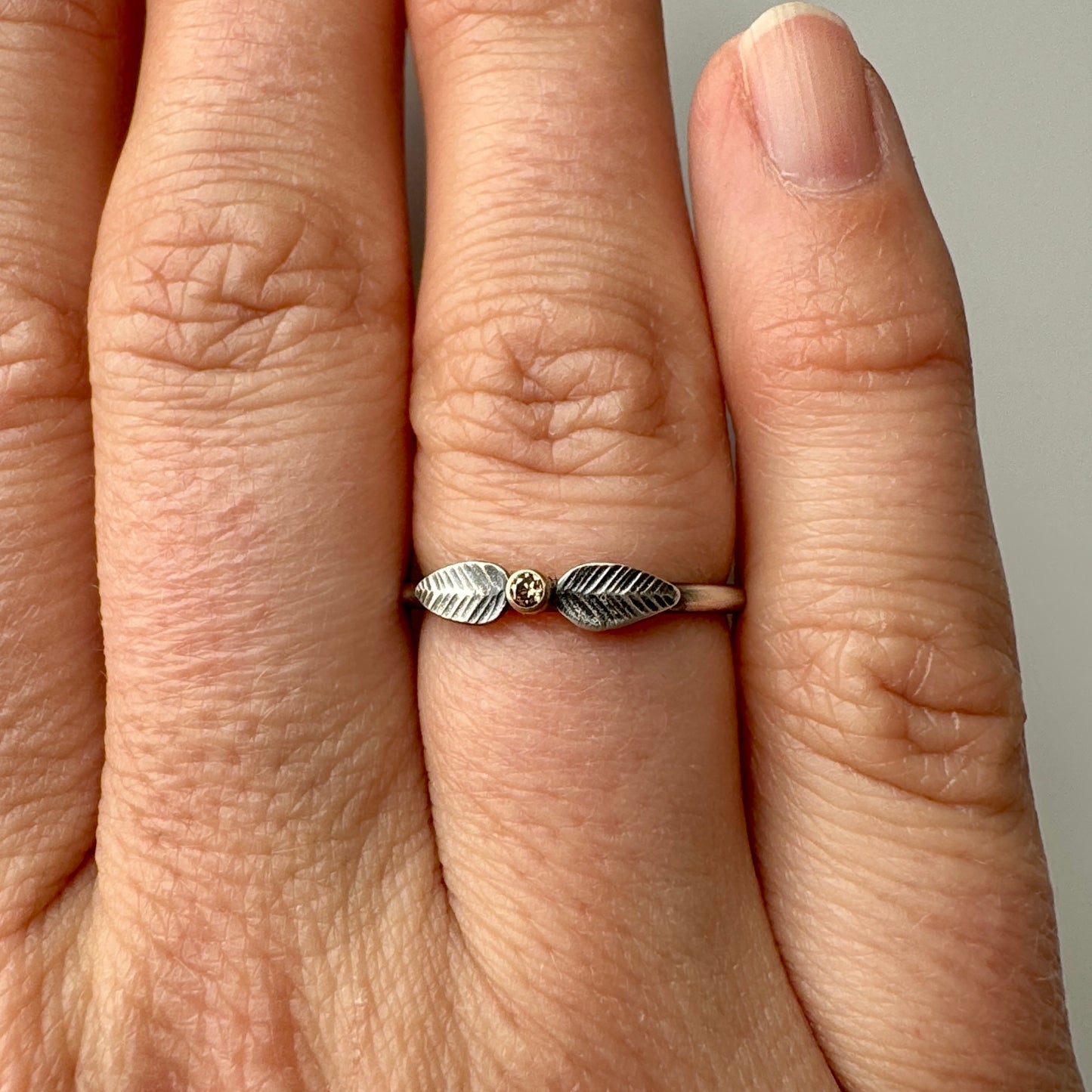 Silver Leaf Ring