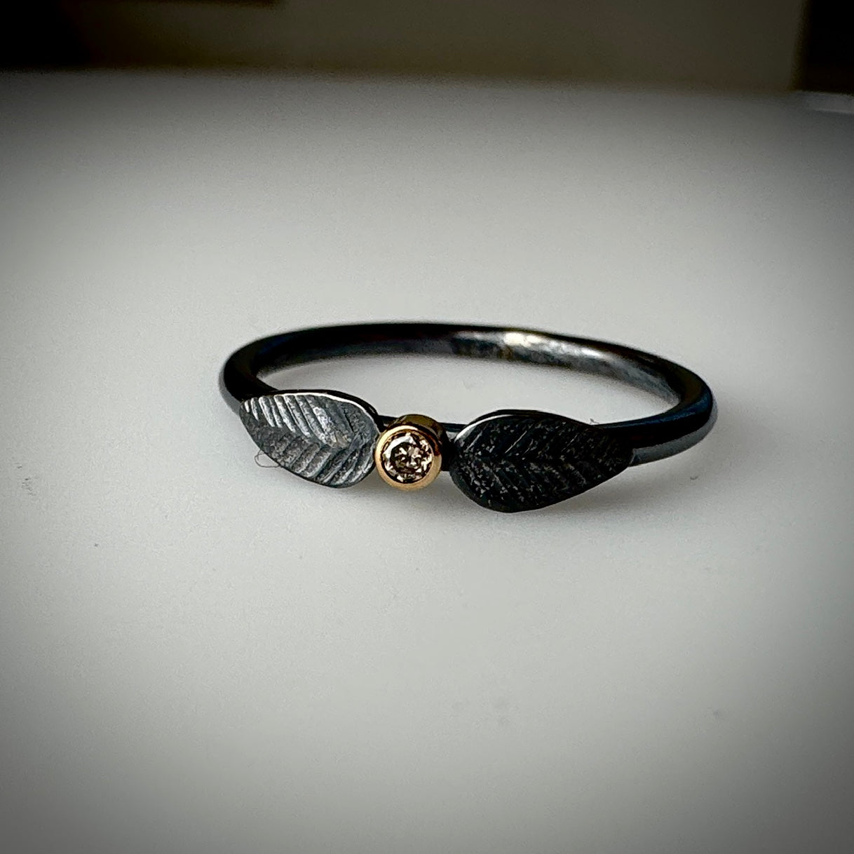 Silver Leaf Ring