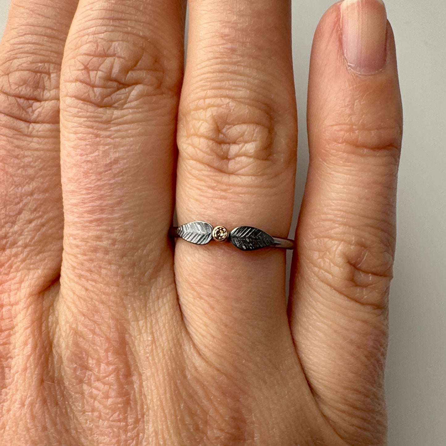 Silver Leaf Ring