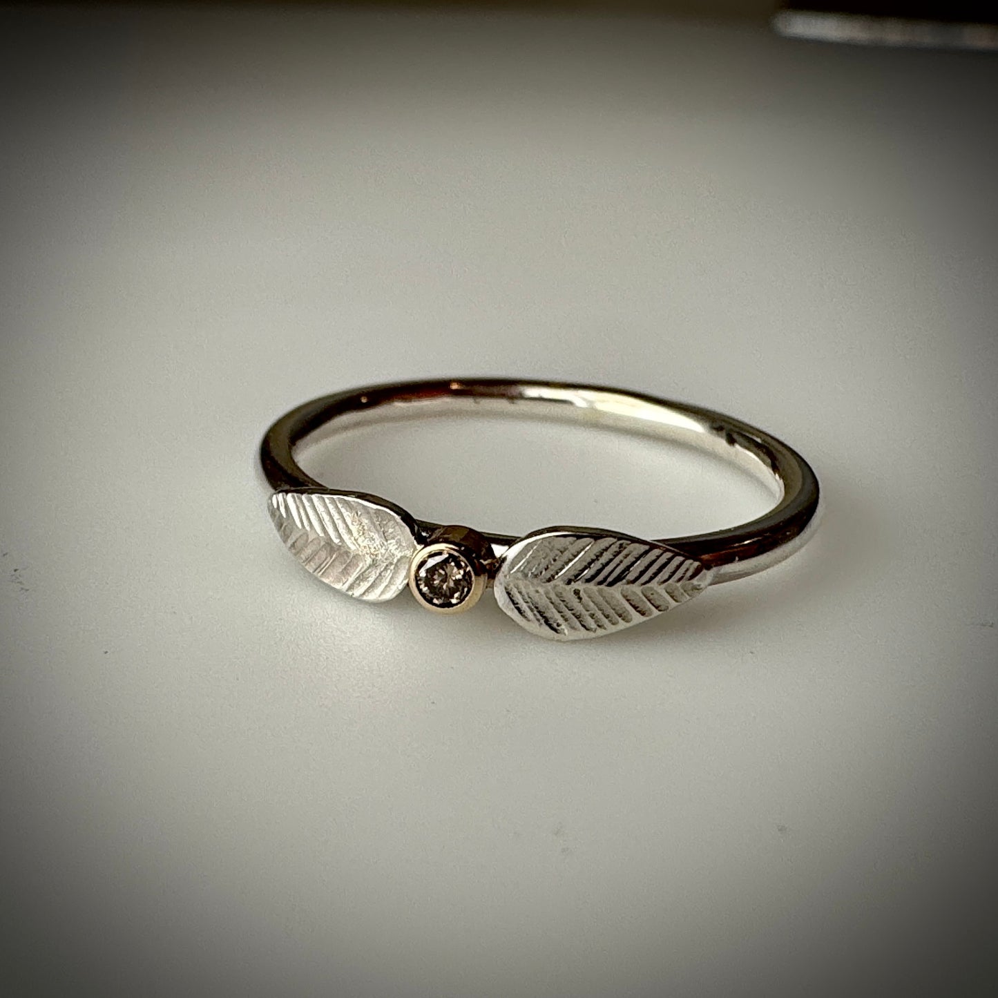 Silver Leaf Ring