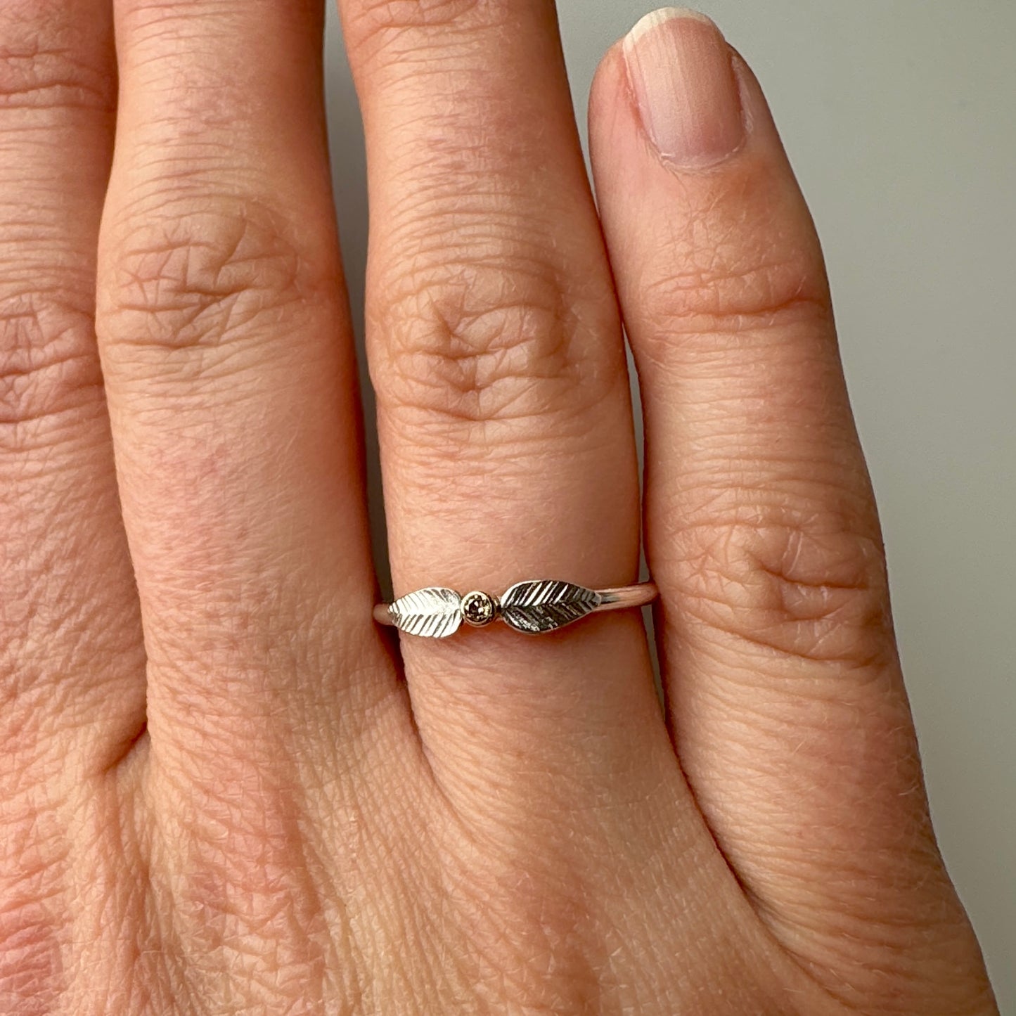 Silver Leaf Ring