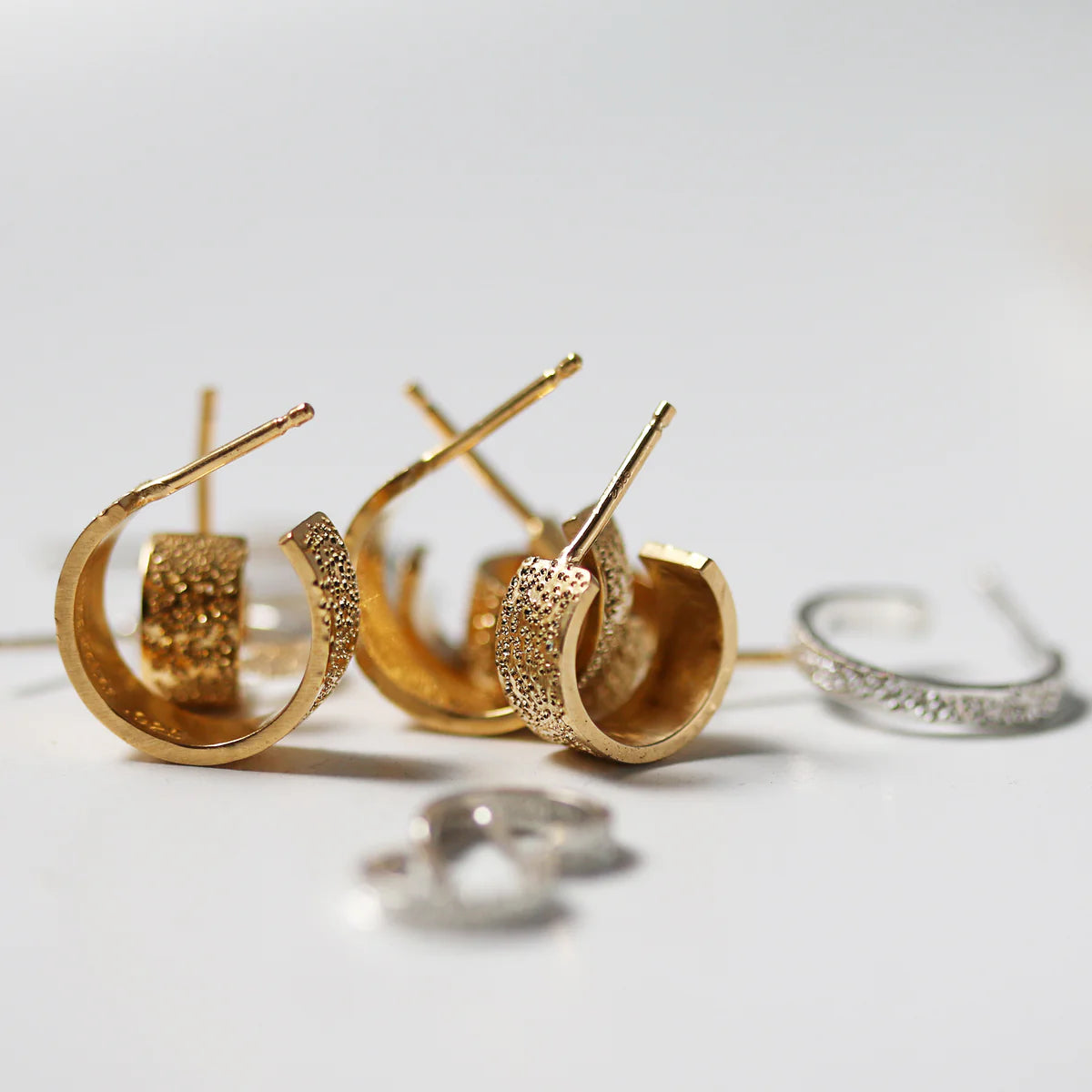 Diamond Dusted Grand Huggie Hoops