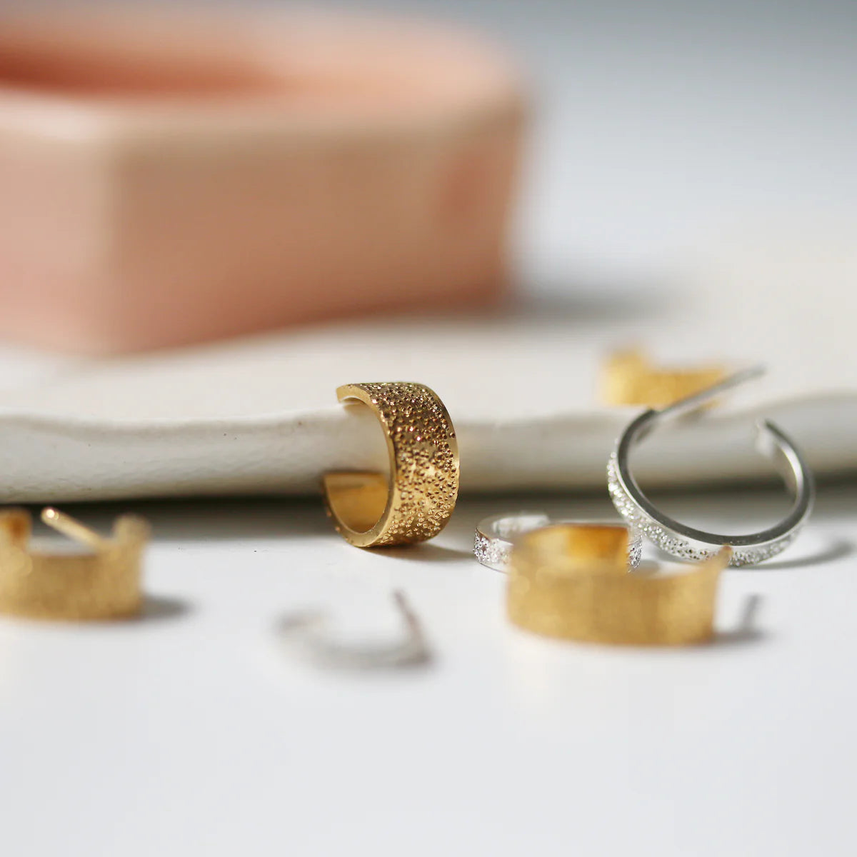 Diamond Dusted Grand Huggie Hoops