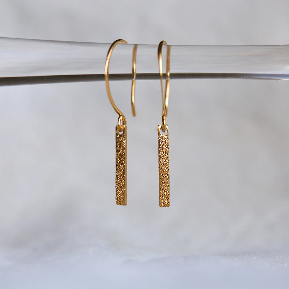 Diamond Dusted Bar Earrings