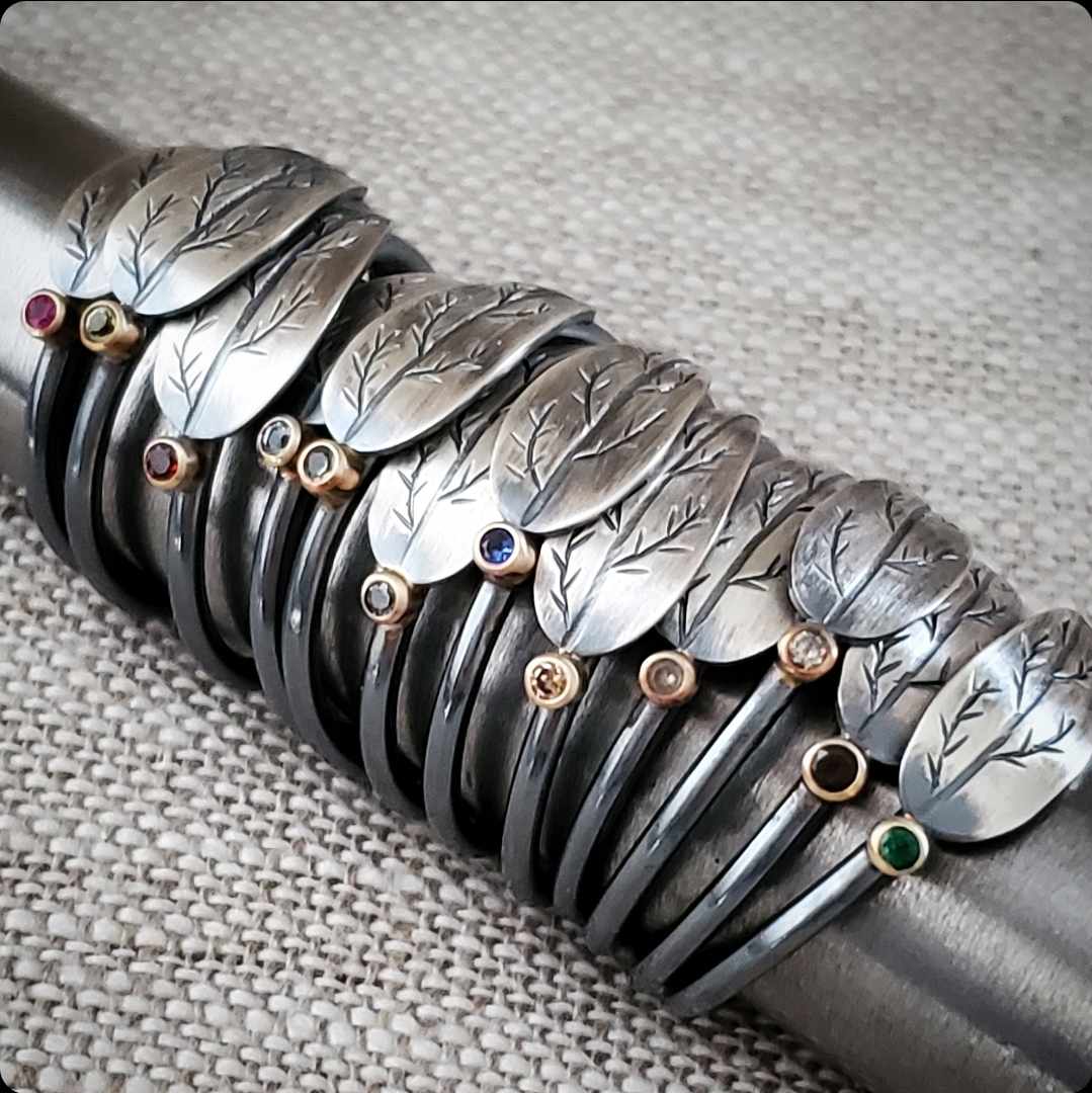 Silver Leaf Ring