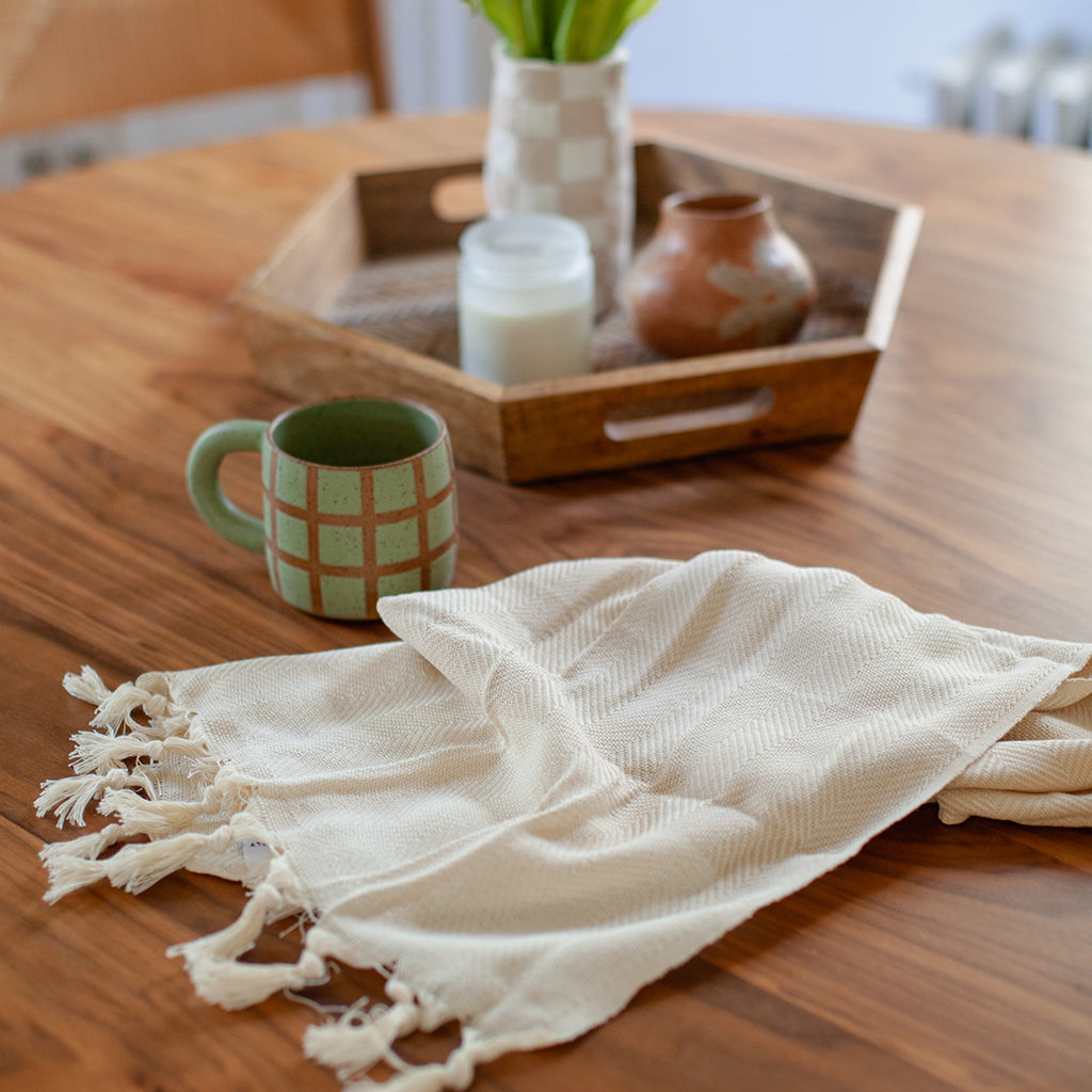 herringbone hand towel