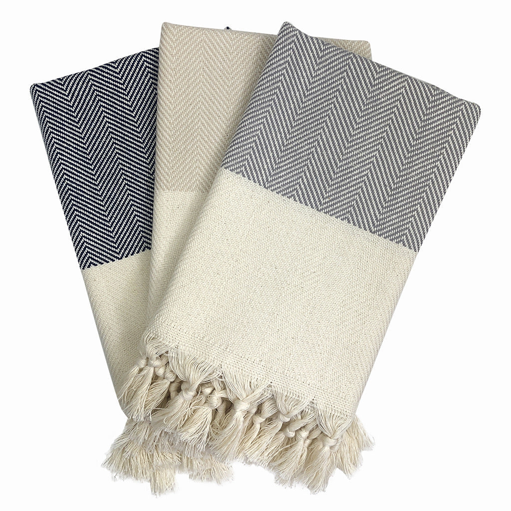 herringbone turkish hand towels