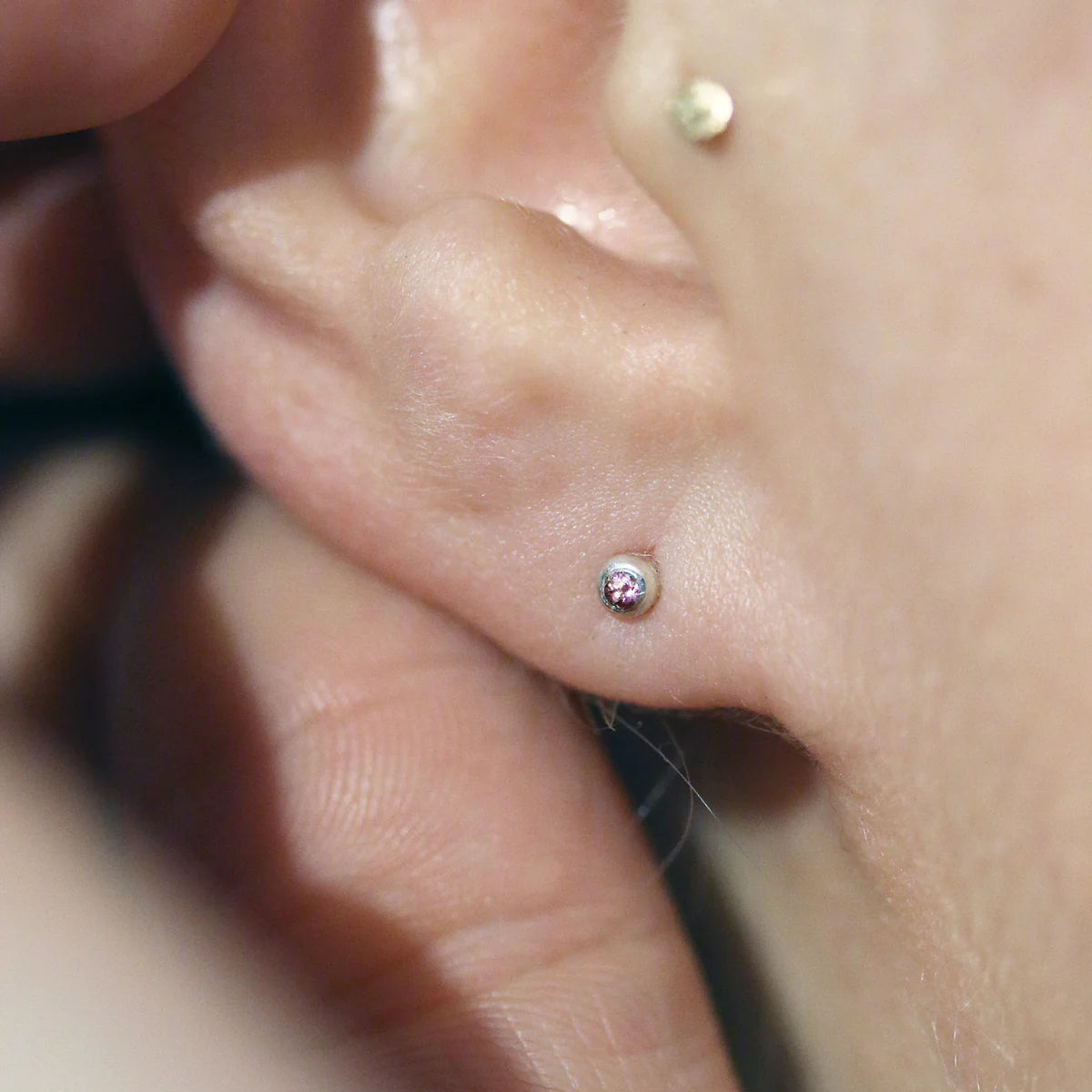Gemstone Fleck Studs Earrings