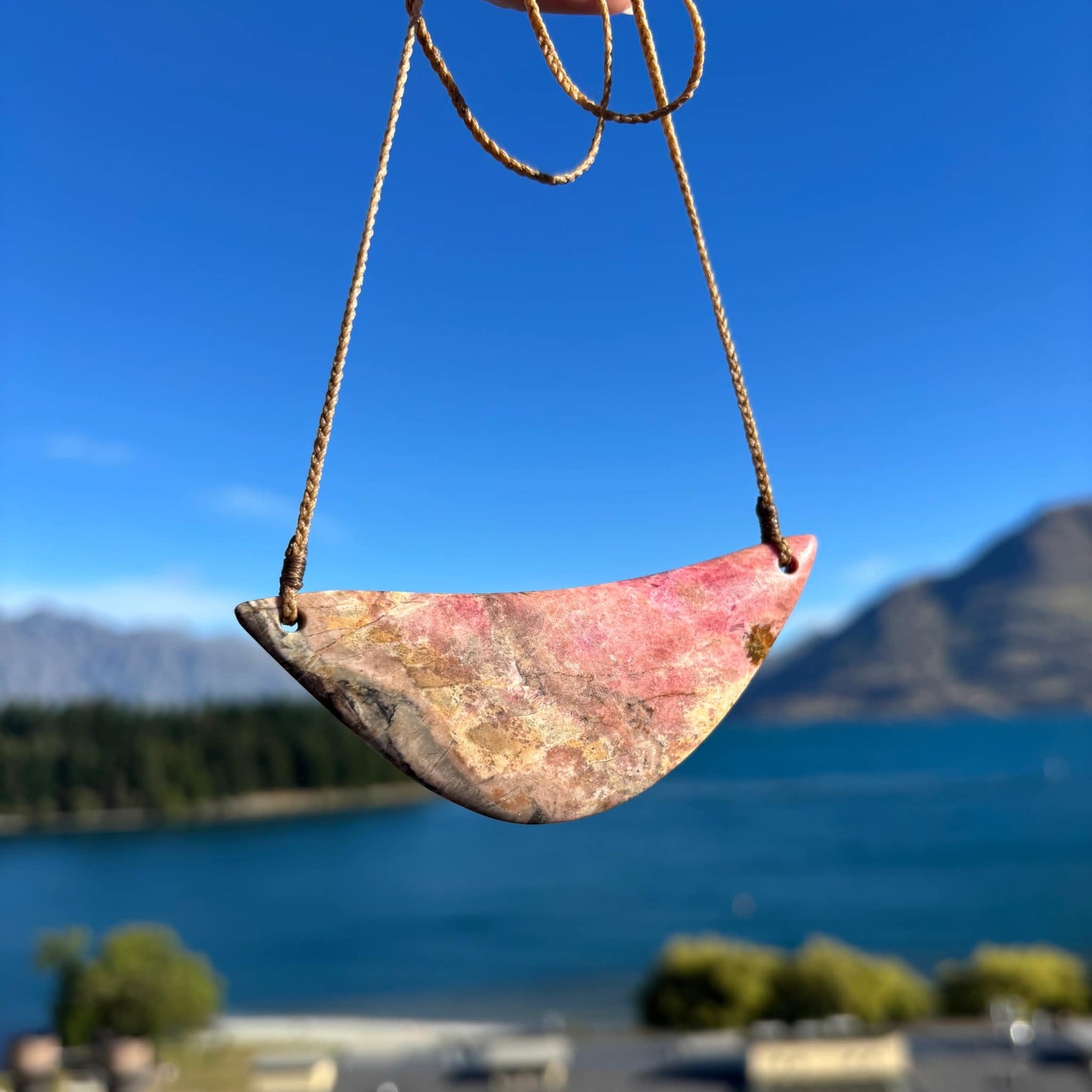 Pink Rhodonite Breast Plate