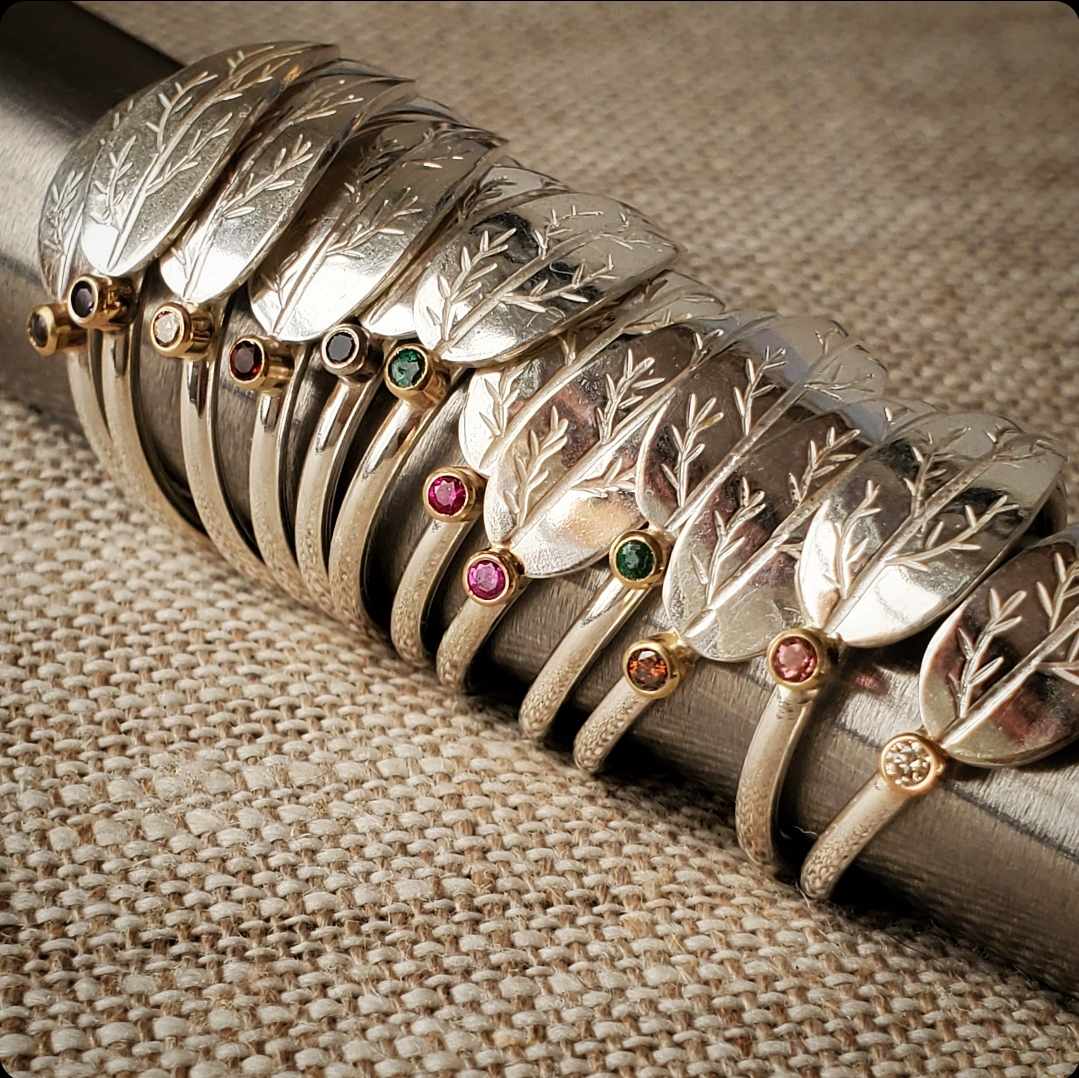 Silver Leaf Ring