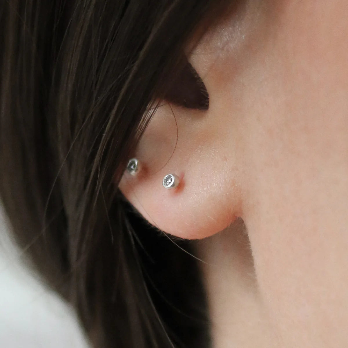 Gemstone Fleck Studs Earrings