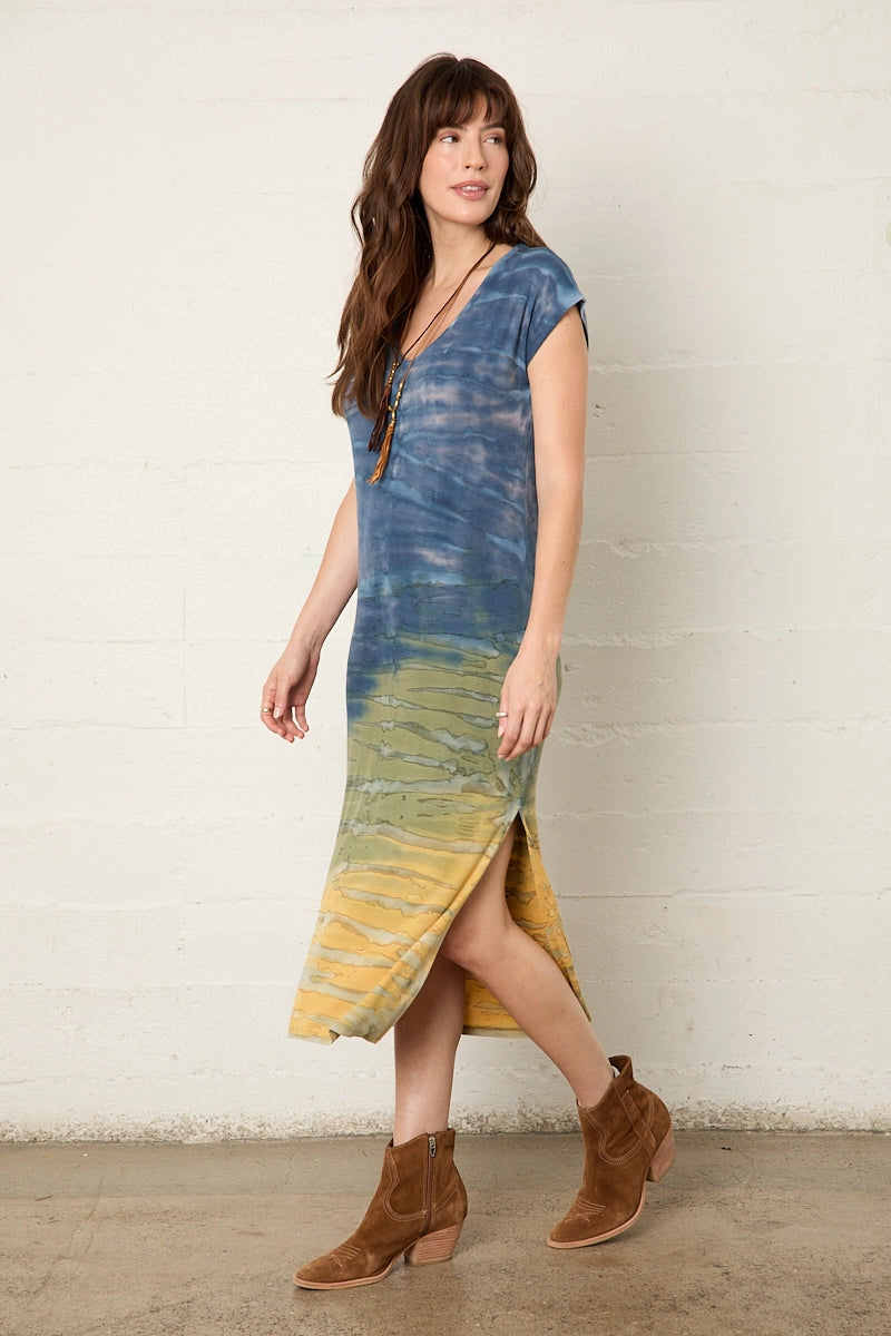Eco Rib Cap Starry Night Slit Maxi