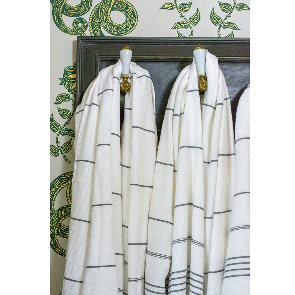 white terry towels