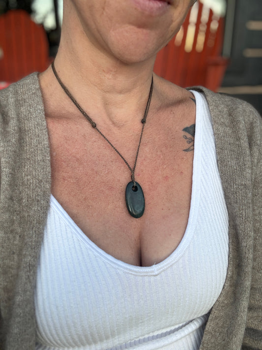 New Zealand West Coast Serpentinite Teal Droplet