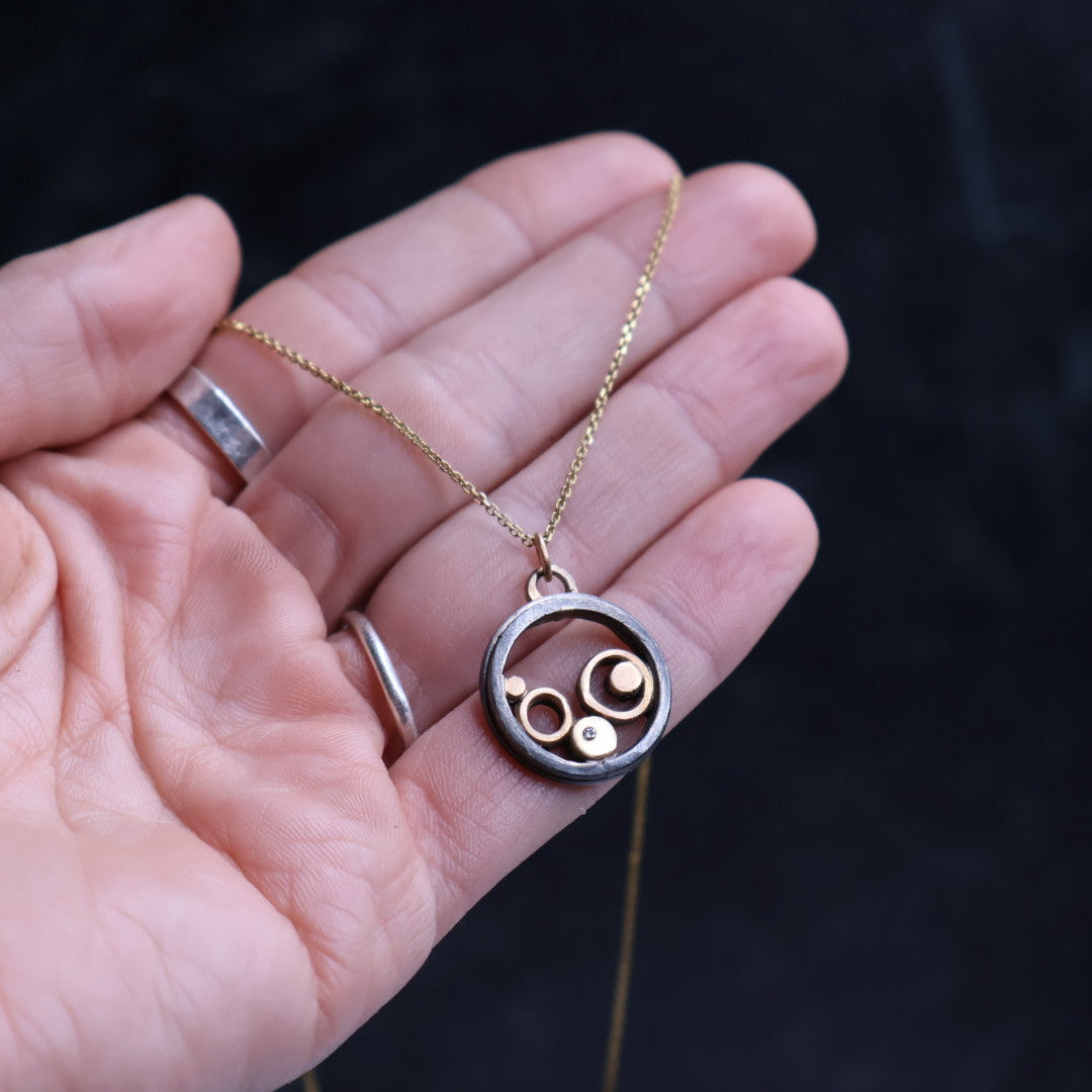 Bubble Oxi Diamond Necklace