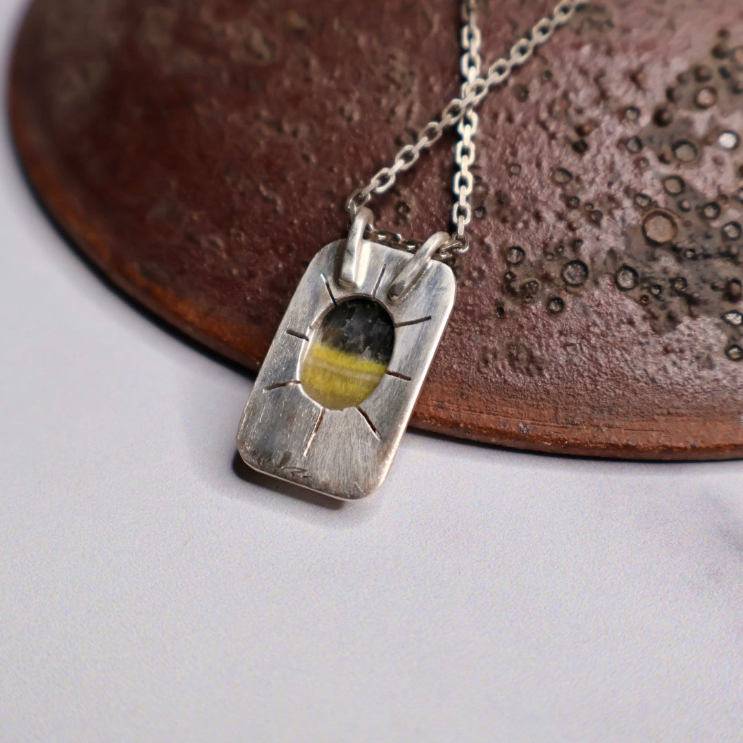 OOAK Bumble Bee Jasper Pendant