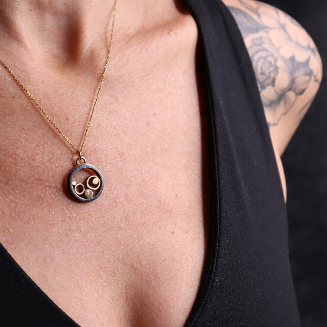 Bubble Oxi Diamond Necklace