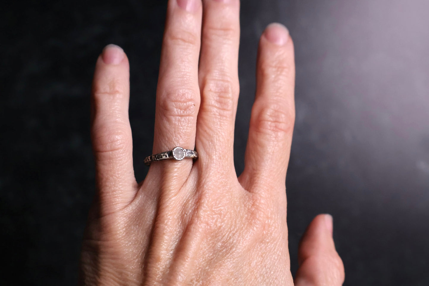 OOAK Frosted Diamond Ring