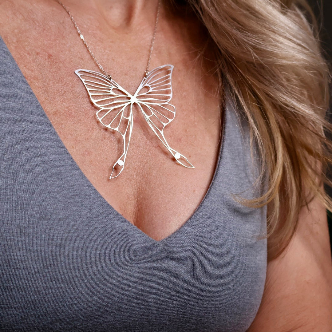Luna Moth Necklace