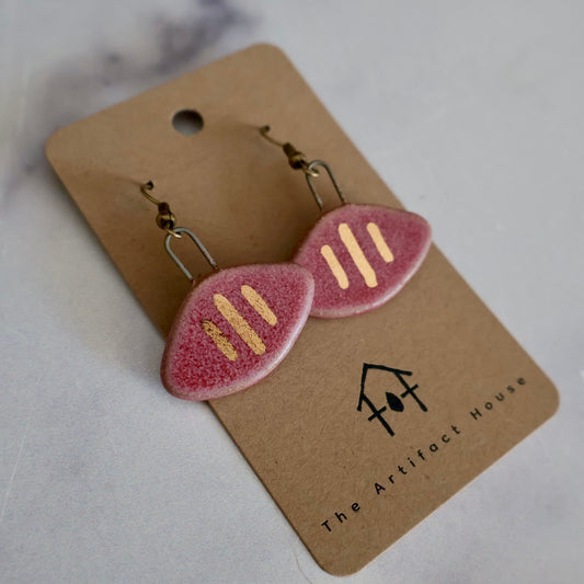 Pink Orbs 3 Gold Stripes