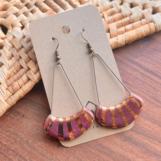 Maroon Striped Collar