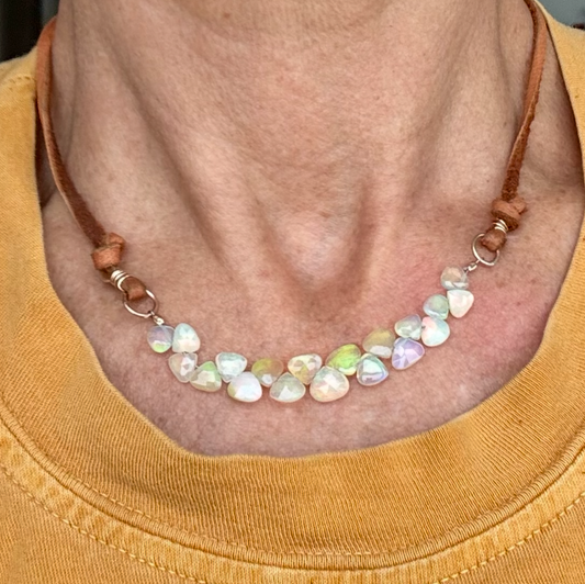 Leather Citrus Faceted Opals