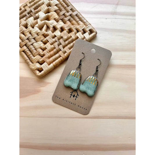 Turquoise w Gold Stripes