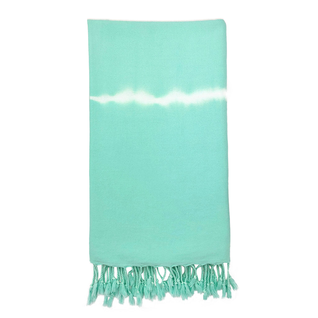 mint tie dye towel
