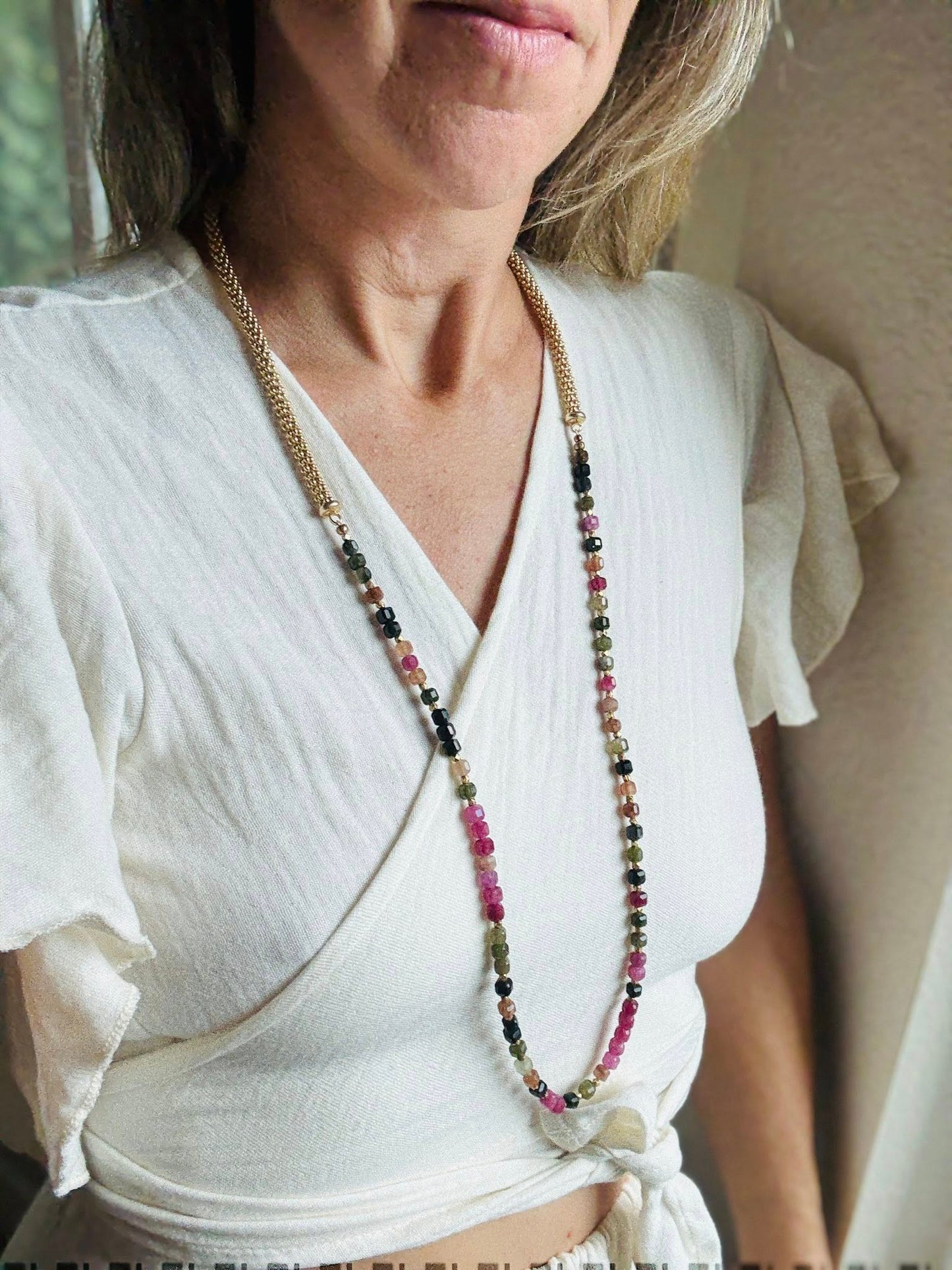 OOAK Tourmaline Layer Necklace