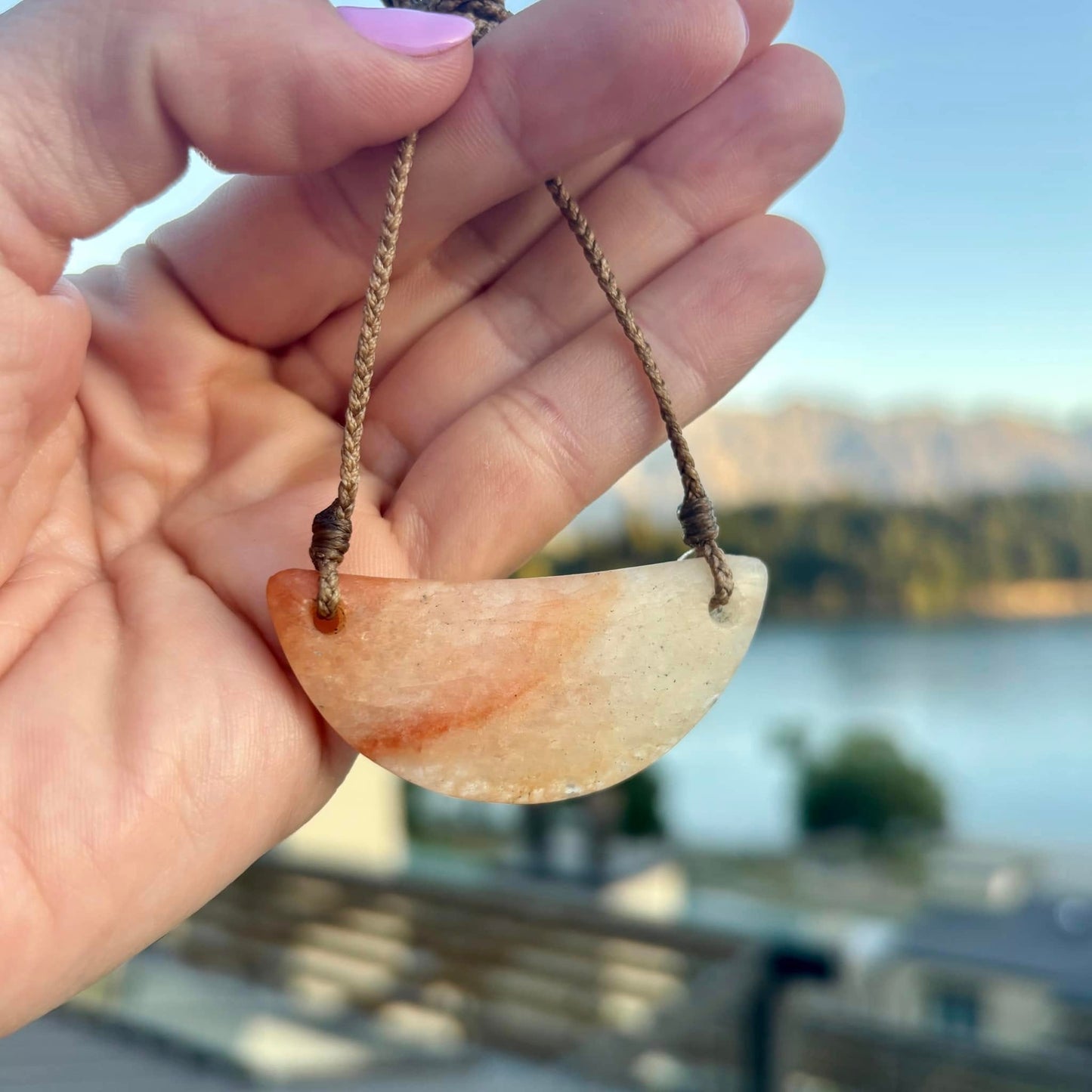 Orange Quartz Small Breast Plate